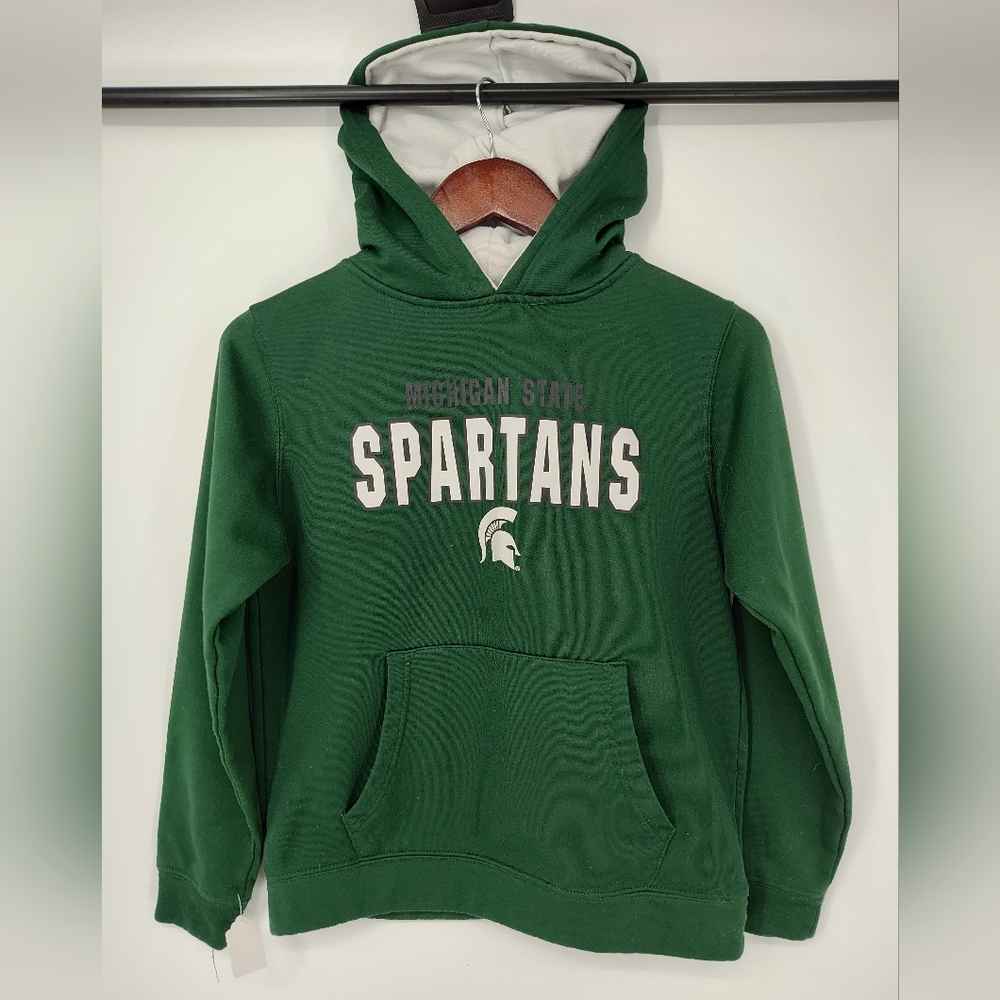 Colosseum Green And White Michigan State Spartans Hoodie Youth Medium 12/14